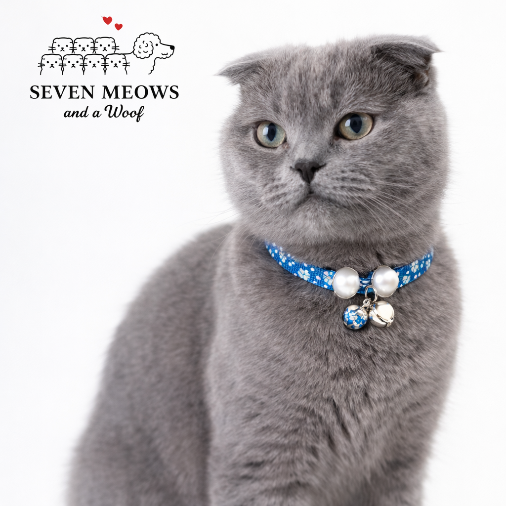 Blue Blossom Bell Cat Collar